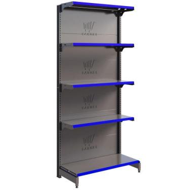 Imagem de Gôndola Fit Parede 1 Inicial 1,70m De Supermercado Bandejas Regulavel 