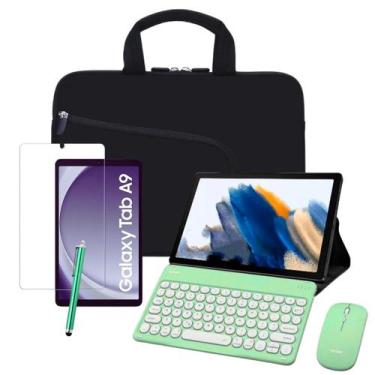 Imagem de Kit Capa Teclado p/ Tablet Galaxy Tab A9 Plus + Película + Caneta Touc