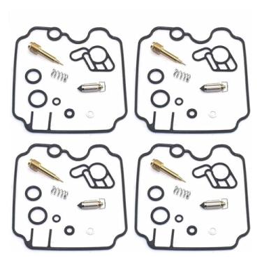 Imagem de Compatível com XJ600N XJ600S Diversion 1992-1994 XJ 600 XJ600 N S Kit de reparo de carburador de motocicleta Peças de junta de agulha flutuante (4 conjuntos)