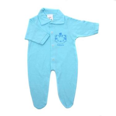 Imagem de Macacão de bebe com pé em malha -91 - elefante colore, Azul bebe, M