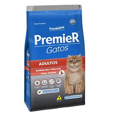Imagem de Ração Premier Ambientes Internos Para Gatos Adultos Sabor Salmão - 500G Premier Pet
