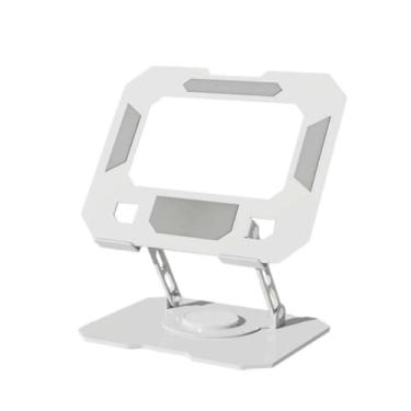 Imagem de Suporte de Metal Ajustável Para Notebook 10 Ate 17" Giratória de 360° N263(N263 Branco)