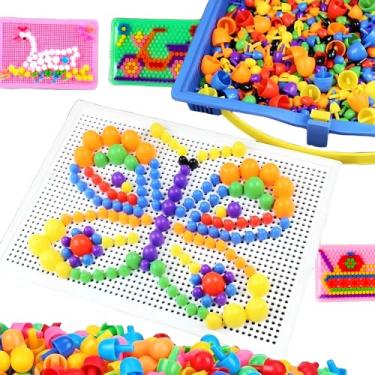 Imagem de Brinquedo De Montar Coloridos Educativo Pedagógico Tipo Mine