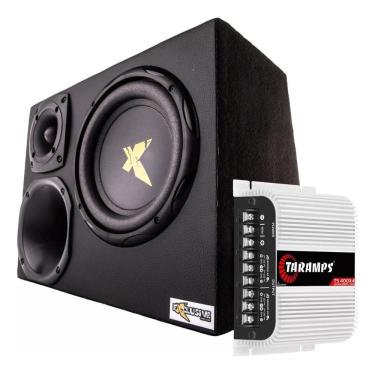Imagem de Caixa Trio 8 Corneta Tweeter Exclusive Módulo Taramps Ts 400