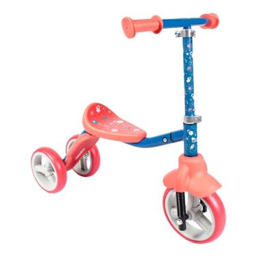 Imagem de Patinete Triciclo Infantil Bel Brink Altura Ajustável Rosa/Azul