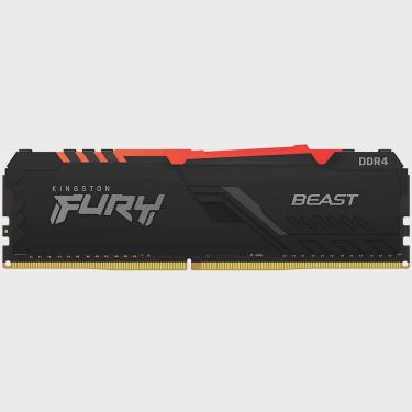Imagem de Memoria Ram Kingston Fury Beast DDR4 8GB 3200MHZ rgb - Preto KF432C16BB2A/8