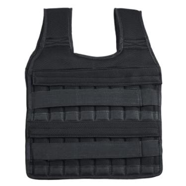 Imagem de Colete ponderado para homens e mulheres até 35 kg colete pesado respirável com 32 bolsos de peso acolchoados coletes de peso para treinamento de força, estilo sem pesos