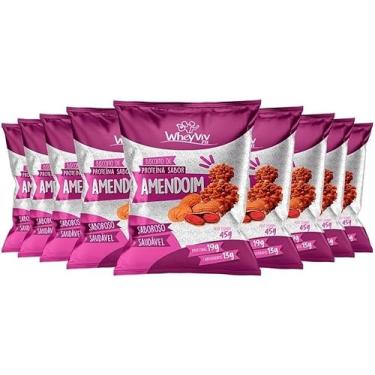 Imagem de Kit 10 Biscoito Wheyviv Fit C/Whey Protein - Escolha O Sabor (Amendoim)