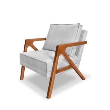 Imagem de Poltrona Mona Linho Boucle - Lucadi Home, Linho Boucle Argento