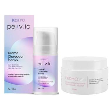Imagem de Creme Clareador íntimo Esfoliante Dermosex Pós depilação Kit - Kalya