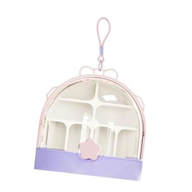 Imagem de Ｂｅｓｇａ Silkworm Boxing Box Habitat Terrarium com criador de manuseio fácil de ver para molhos de seda Tartarugas gaiola Recipiente de alimentação de répteis, Roxo