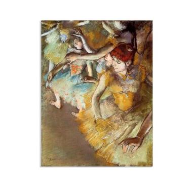 Imagem de SDYJ6GSW Edgar Degas Prints Ballet Dancers on the Stage Giclee Canvas Art Print Impressionism Wall Art Ballerina Poster Vintage Edgar Degas Decoração de parede 110x80cm (109.2x78.7 cm) Moldura interna