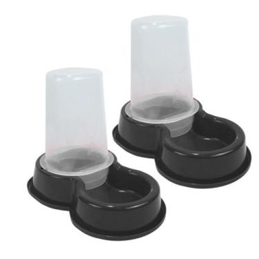 Imagem de Kit 2 Comedouro Bebedouro Automático Anti Formiga 1,5l Médio - Auma Te