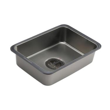 Imagem de kowaku Pia de acampamento em aço inoxidável, bacia de lavagem ao ar livre, lavagem de mãos, pia de mesa de acampamento para no quintal, viagens de