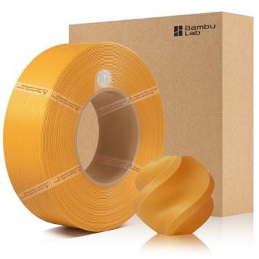 Imagem de 3DTOOLS Refil de filamento básico PLA de bambu de 1,75 mm, alta dureza, alta velocidade e fácil impressão, ecológico com RFID para Bambu Lab A1, A1MINI, X1, P1 AMS 1KG +/- 0,03 mm (sem carretel) ouro