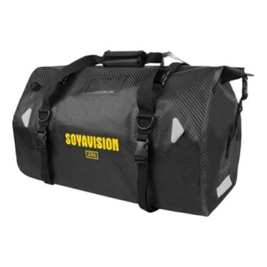 Imagem de Bolsa Impermeável Para Moto Saco Mala Mochila para Viagens Assento 20 litros P a Prova Dágua Motocicleta (PRETO)