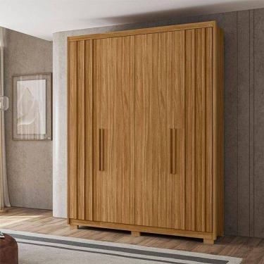 Imagem de Guarda Roupa Solteiro Ambiente Califórnia 4 Portas Freijó - Moval