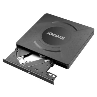 Imagem de SONGMODE Gravador de DVD ultrafino, unidade externa de CD/DVD – USB 3.0/Tipo-C, suporte M-DISC, Plug & Play para PC/Mac/Laptop