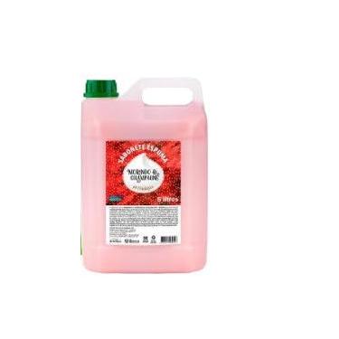 Imagem de Tamarozzi Kit 4 Galões Sabonete Espuma Líquido, 5L, Fragrância Morango & Champagne, Vermelho