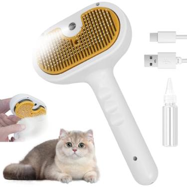 Imagem de Escova a vapor para animais de estimação, escova a vapor para derramamento de gatos, escova vaporizadora para gatos, escova a vapor para cães