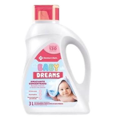 Imagem de Amaciante Baby Dreams Amaciante Concentrado para Roupas, 3 Litros, 130 Lavagens