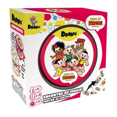 Imagem de Jogo de Cartas Dobble Turma da Mônica 5 Jogos em 1 Divertido - Galápag