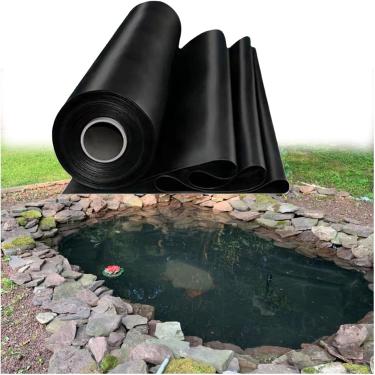 Imagem de Forros De Lagoa De Hdpe De 0,12 Mm Elasticidade De Corte Fácil Revestimento De Lagoa Filme De Membrana Impermeável 1,5x8m 2x6m 3x12m 4x8m 5x10m 6x6m Forro De Lagoa De Peixe, One Color, 2x8m
