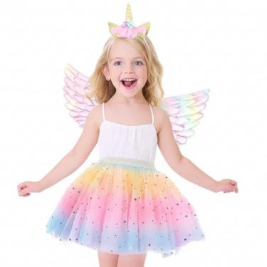 Imagem de Fantasia Unicórnio Rosa para Meninas Vestido Temático Infantil