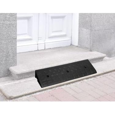 Imagem de Rampa De Borracha Larga De 40ih/de 100cm Para O Veículo De Carro Das Cadeiras De Rodas, Elevação 1.5ih/2ih/3ih/4ih, Rampas Do Ponto Inicial Das Entradas Das Etapas Do Meio-fio, 4cm/1.6in