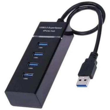 Imagem de Hub 4 Portas Usb 3.0 Super Rápido 5.0gbps Expansor Usb
