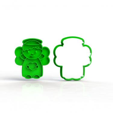 Imagem de Cortador Anjinho Com Coração Anjo Batizado Tamanho 7Cm