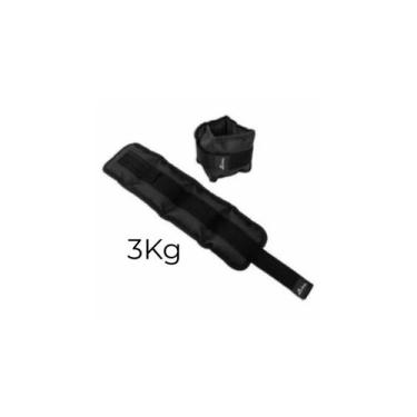 Imagem de Caneleira de Peso Preta Par de 500g - 5Kg Treino Exercício Academia Ex