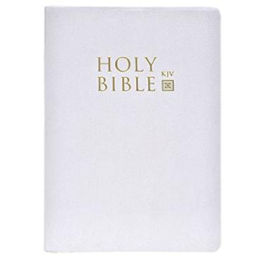 Imagem de Bíblia Sagrada, presente de batismo, versão King James (branca)