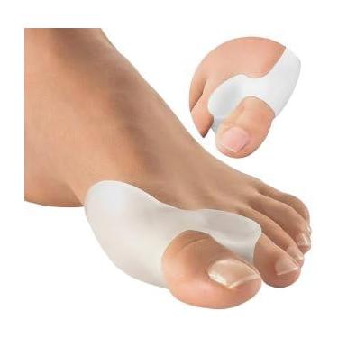 Imagem de Protetor Ortopédico De Joanete Silicone Corretor Dedão Previne Dores Separador Par Protetor Separador de Dedos Pés