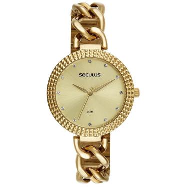 Imagem de Relógio Feminino Seculus Correntes e Texturas 44257LPSVDB1