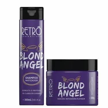 Imagem de Kit Retrô Cosméticos Blond Angel Shampoo Matizador 300ml + Máscara Matizadora, 300g