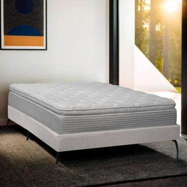 Imagem de Base Cama Box Orgânica Montreal 199x210cm King Size Pés de Ferro Boucl