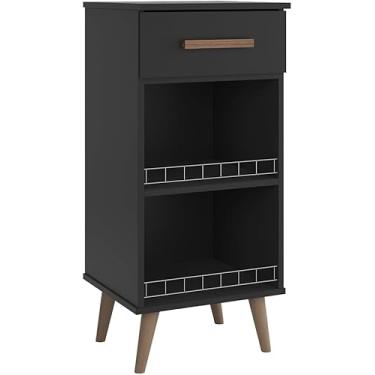 Imagem de Balcão Fruteira Suporte para Galão Agua Bebedouro Armário Fenix Pé Palito (Preto)