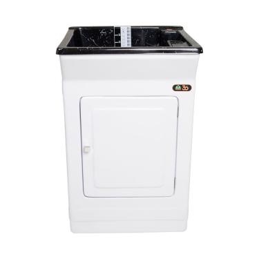 Imagem de Tanque de Lavar Roupa Fiberblu Madrid 40 Litros Granitado Preto