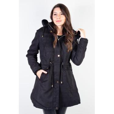 Imagem de Jaqueta feminina lã batida sintética 84286 - Fluffy, Preto, GG