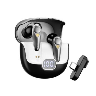 Imagem de Basike Fone de Ouvido Gamer Sem Fio Bluetooth 5.4, Headset 2.4GHz com Baixa Latência 30ms, Mic ENC, Display LED, Receptor Type-C – PS5/4, Switch, PC, Steam Deck e VR – Preto