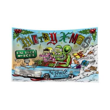 Imagem de Bandeira De Poliéster Rat Fink Choppers De 3x5 Pés Com Impressão Digit