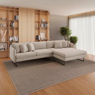 Imagem de Sofá 5 Lugares Linho 92cm X 284cm Ricco - Estofart