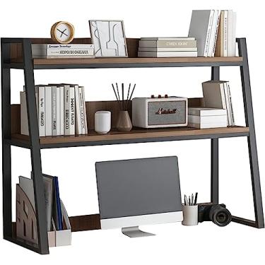 Imagem de Organizador De Estante De Mesa - Suporte De Prateleira De Mesa, Estante Industrial De 2 Andares, Estante De Mesa Para Mesa De Computador, Prateleira De Exibição De Rack De Arm, B, 75x32x90cm