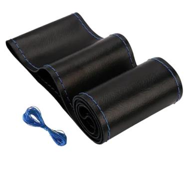 Imagem de Capa para volante de carro, costura DIY com agulha e linha, universal 16.5 IN, capas de couro de microfibra respirável e antiderrapante, acessórios para volante de carro para homens e mulheresin