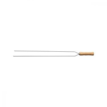 Imagem de Espeto Duplo Para Churrasco Com Lâmina Inox 75 Cm