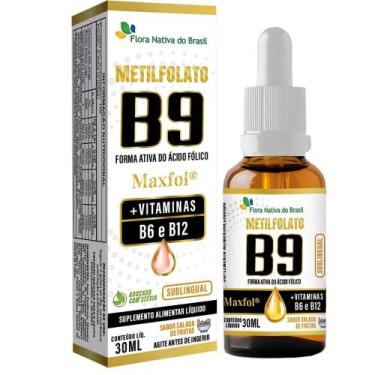 Imagem de Metilfolato Maxfol (Vitaminas B9,B6,B12) 30ml - Flora Nativa, Salada d