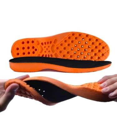 Imagem de Palmilha Ultra Comfort Ortopédica Anatomica em pu gel (preto/laranja, 34)