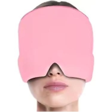 Imagem de Máscara Térmica Facial, Alívio de Enxaqueca, Touca de Gel Frio e Calor para Olhos, Dor de Cabeça (Rosa)