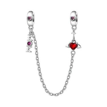 Imagem de Berloque De Prata 925 Com Margarida, Borboleta E Coração Para Pulseira